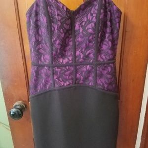 Purple and black dress